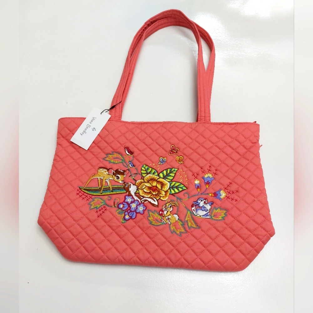 Vera Bradley Disney Classics Small Vera Tote Bambi Embroidered NWT